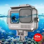 For GoPro HERO13 Black /12 Black /11 Black /10 Black /9 Black PULUZ 40m Waterproof Housing Aluminum Alloy Protective Case