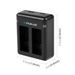 PULUZ USB Dual Batteries Charger for GoPro HERO12 Black /11 Black /10 Black /9 Black - Image 2