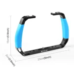 PULUZ Dual Silicone Handles Aluminium Alloy Underwater Diving Rig for GoPro, DJI OSMO Action, Insta360 and Other Action Cameras - Image 3