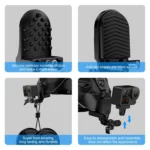 PULUZ Motorcycle Helmet Chin Clamp Mount for GoPro and Other Action Cameras - Image 5