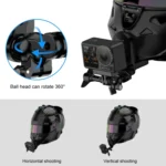 PULUZ Motorcycle Helmet Chin Clamp Mount for GoPro and Other Action Cameras - Image 6