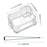 PULUZ Clear TPU Case with Lens Cap & Neck Strap For GoPro HERO12 Black /11 Black /10 Black /9 Black - Image 3