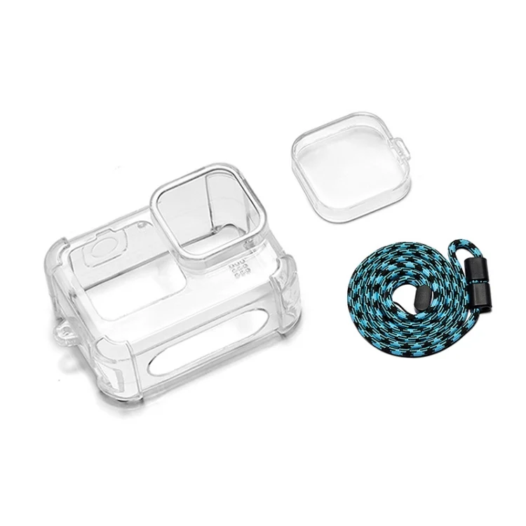 PU932T_9.webp PULUZ Clear TPU Case with Lens Cap & Neck Strap For GoPro HERO12 Black /11 Black /10 Black /9 Black - Image 10