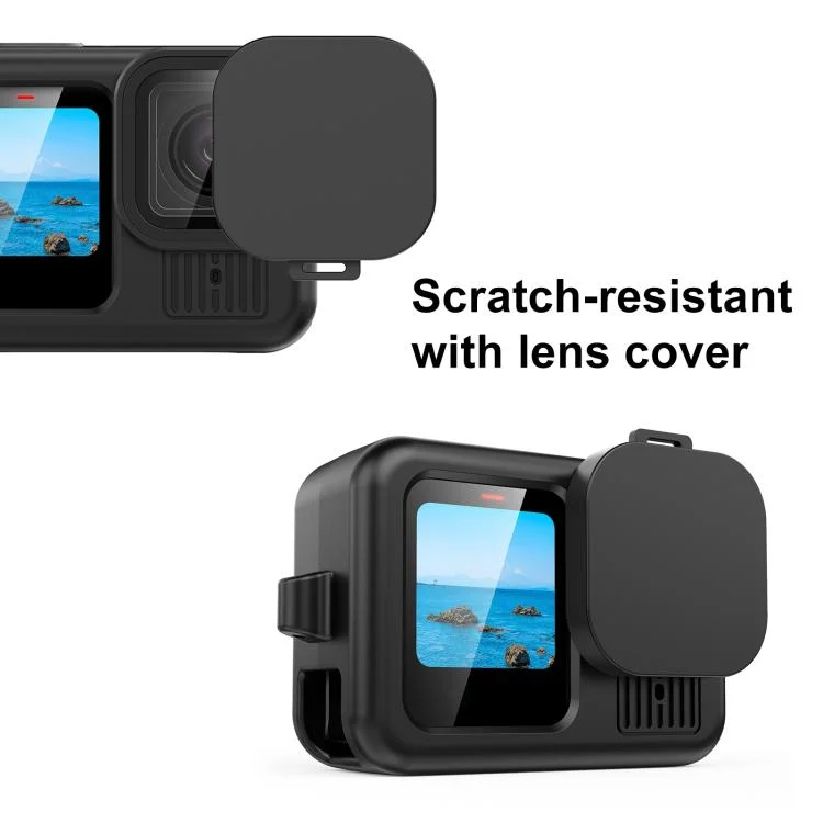 PU948B_4.webp For GoPro HERO13 Black PULUZ Silicone Protective Case Cover with Wrist Strap & Lens Cover - Image 5