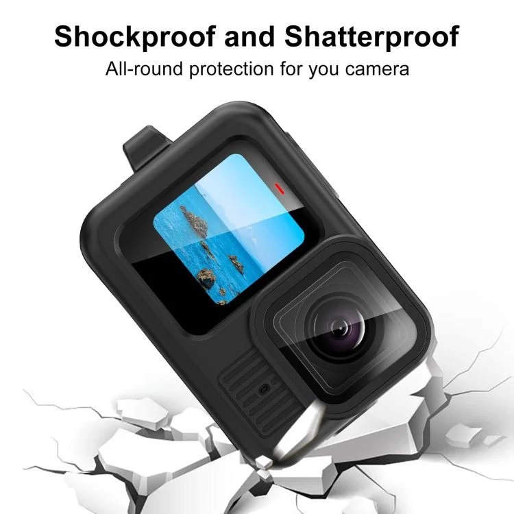 PU948B_5.webp For GoPro HERO13 Black PULUZ Silicone Protective Case Cover with Wrist Strap & Lens Cover - Image 6