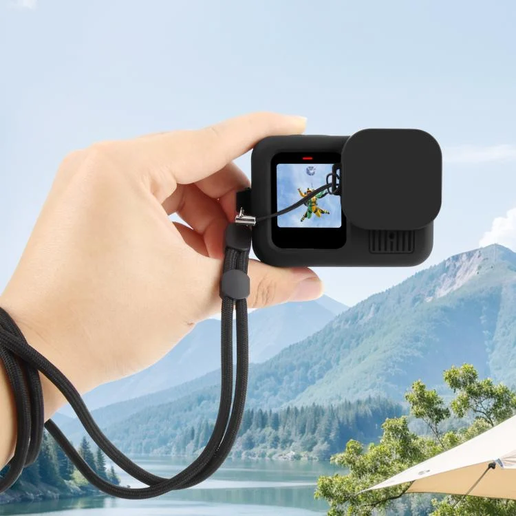 PU948B_7.webp For GoPro HERO13 Black PULUZ Silicone Protective Case Cover with Wrist Strap & Lens Cover - Image 8