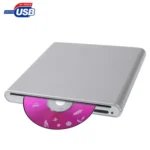 USB 2.0 Slim Aluminum Alloy Portable Slot-in External DVD-RW Drive, Plug and Play - Image 2