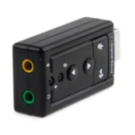 External USB 2.0 7.1 Channel 3D Virtual Audio Sound Card Adapter(Black) - Image 2