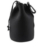 Neoprene SLR Camera Lens Carrying Bag Pouch Bag with Carabiner, Size: 10x18cm(Black) - Image 2