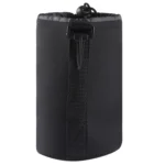 Neoprene SLR Camera Lens Carrying Bag Pouch Bag with Carabiner, Size: 10x18cm(Black) - Image 3