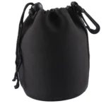 Neoprene SLR Camera Lens Carrying Bag Pouch Bag with Carabiner, Size: 10x14cm(Black) - Image 2