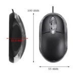 1000dpi Colorful Light USB Scroll Wheel Optical Mouse(Black) - Image 2