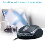 1000dpi Colorful Light USB Scroll Wheel Optical Mouse(Black) - Image 6