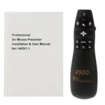 2.4G Wireless Presenter Laser Pointer Fly Mouse Rii Professional Air Mouse R900 for HTPC / Android TV BOX / PS3 / XBOX360 / Tablet PC (K14 R900)(Black) - Image 7