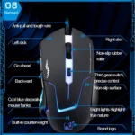 T7 Wired 3 Color Changeable 1200 DPI 1600DPI 2400DPI Gaming USB Optical Mouse - Image 11