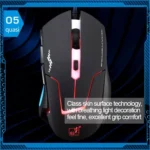 T7 Wired 3 Color Changeable 1200 DPI 1600DPI 2400DPI Gaming USB Optical Mouse - Image 8