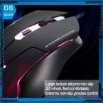 T7 Wired 3 Color Changeable 1200 DPI 1600DPI 2400DPI Gaming USB Optical Mouse - Image 9