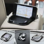 Universal Mobile Phone Car Rubber Smart Non-slip Stand Holder, For iPhone, Galaxy, Sony, Lenovo, HTC, Huawei, and other Smartphones(Black) - Image 6