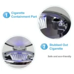 Diamond Facets Car Ashtray with LED Light - Image 10