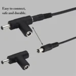 2A 5.5 x 2.1mm DC Power Supply Adapter Plug Coiled Cable Car Charger, Length: 40-140cm - Image 5