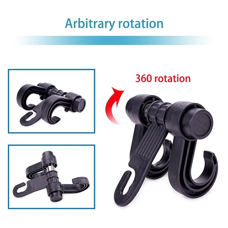 S-CMS-1619_2.webp 2pcs KANEED Car Vehicle Multi-functional Seat Headrest Bag Hanger Hook Holder Seat Headrest Hanger Hanging Holder Double Hooks(Black) - Image 3