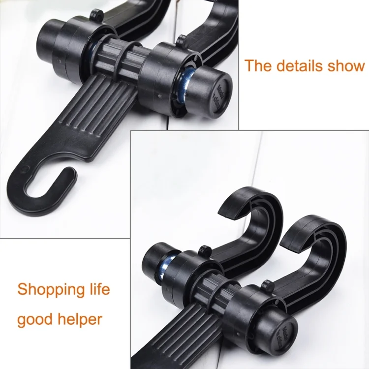 S-CMS-1619_3.webp 2pcs KANEED Car Vehicle Multi-functional Seat Headrest Bag Hanger Hook Holder Seat Headrest Hanger Hanging Holder Double Hooks(Black) - Image 4