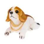 Universal Car Truck Lucky Beagle Dog Doll Shake Head Ornament Vehicle Decor Toy Piggy Bank, with Double Sided Tape - Image 2