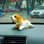Universal Car Truck Lucky Beagle Dog Doll Shake Head Ornament Vehicle Decor Toy Piggy Bank, with Double Sided Tape - Image 8
