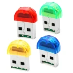 30 PCS Firefly Shape USB 2.0 TF Card Reader, Random Color Delivery(Baby Blue)