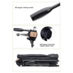 YUNTENG VCT-681 138cm SLR / Micro-SLR / Digital Cameras Tripod Stand, 4-Section Folding Aluminum Legs, Suitable for Canon / Nikon / Panasonic / Pentax / Casio / Sony / Fuji (Load Capacity: 3kg) - Image 8