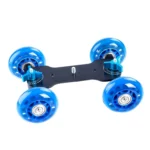 DEBO First Generation Camera Truck / Floor Table Video Slider Track Dolly Car for DSLR Camera / Camcorders(Blue) - Image 2
