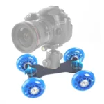 DEBO First Generation Camera Truck / Floor Table Video Slider Track Dolly Car for DSLR Camera / Camcorders(Blue) - Image 6