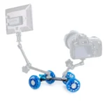 DEBO First Generation Camera Truck / Floor Table Video Slider Track Dolly Car for DSLR Camera / Camcorders(Blue) - Image 7