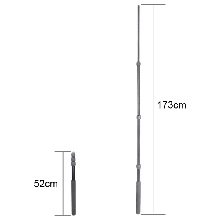 S-DCA-0850B_5.webp Aluminum Alloy Handheld Boom Pole Holder for SLR Camera / LED Light Microphone, Max Length: 173cm - Image 6
