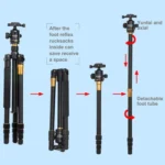 ZOMEI Z688 Portable Professional Travel Magnesium Alloy Material Tripod Monopod with Ball Head for Digital Camera - Image 7