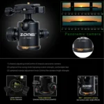 ZOMEI Z688 Portable Professional Travel Magnesium Alloy Material Tripod Monopod with Ball Head for Digital Camera - Image 9
