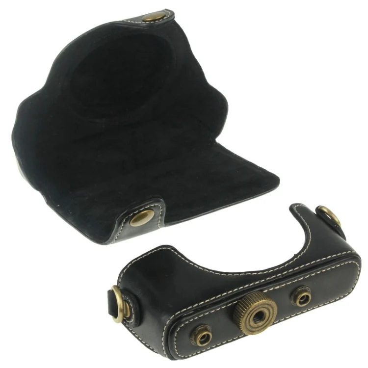 S-DCA-2461B_6.webp Retro Style PU Leather Camera Case Bag with Strap for Sony RX100 M3 / M4 / M5 - Image 7