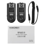 2 PCS YONGNUO RF603C II FSK 2.4GHz Wireless Flash Trigger with C1 Shutter Connecting Cable - Image 8