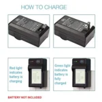 Digital Camera Battery Charger for Panasonic 101E/ BC7(Black) - Image 2