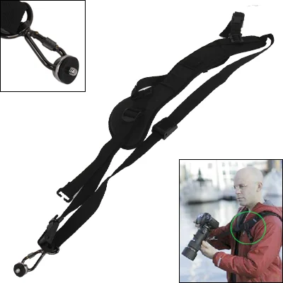 Safe & Fast Quick Rapid Camera Single Sling Strap with Strap Underarm Stabilizer(Black)
