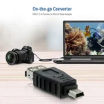 10 PCS USB Female to Mini USB Male Adapter(Black) - Image 4