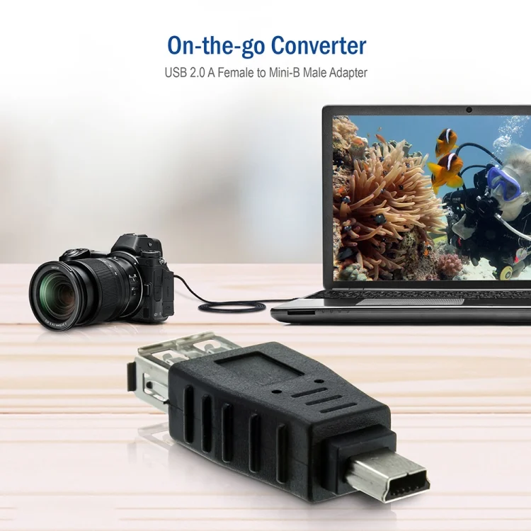 S-DIY-0060_3.webp 10 PCS USB Female to Mini USB Male Adapter(Black) - Image 4