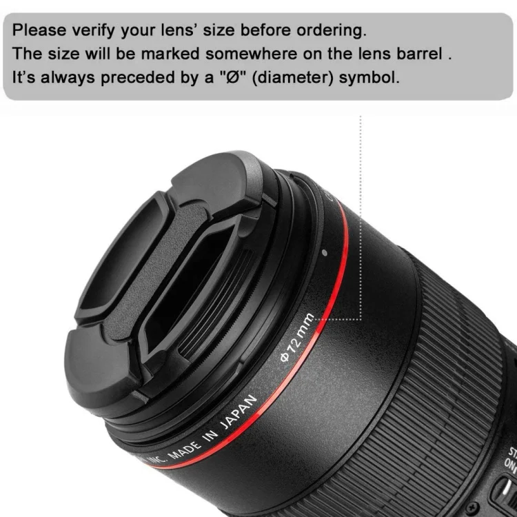 S-DLC-0304_6.webp 72mm Center Pinch Camera Lens Cap(Black) - Image 7