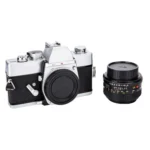 Camera Body Cover & Rear Lens Cap for Minolta MD(Black) - Image 5