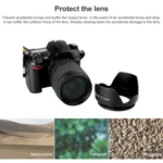 58mm Lens Hood for Cameras(Screw Mount)(Black) - Image 4
