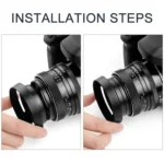 40.5mm Metal Vented Lens Hood for Leica(Black) - Image 5