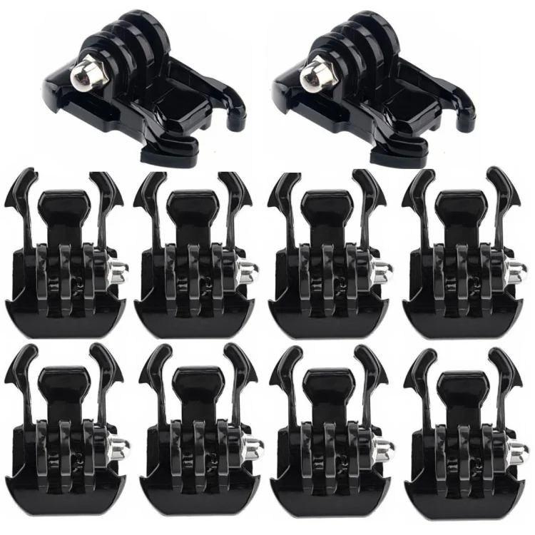 S-DLP-0010.webp 10 PCS ST-06 Basic Strap Mount Surface Buckle for GoPro, Insta360, DJI and Other Action Cameras(Black) - Image 1