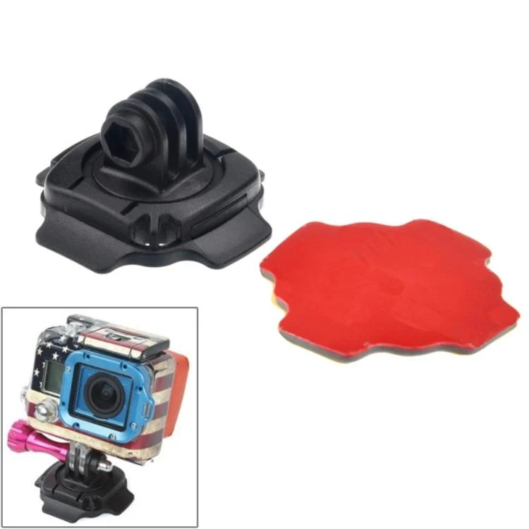 S-DLP-0096_1.webp 360 Degree Adjust Helmet Mount Adapter with Sticker for GoPro, Insta360, DJI and Other Action Cameras (ST-115) - Image 2