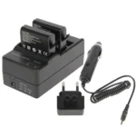 AHDBT-401 Digital Camera Double Battery Charger + Car Charger + Adapter for GoPro HERO4 - Image 2