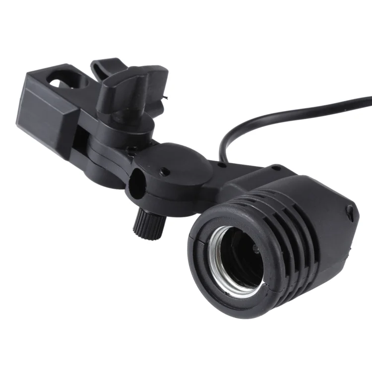 S-DLP-1122_1.webp E27 AC Socket Studio Light Mount Stand Umbrella Holder(Black) - Image 2